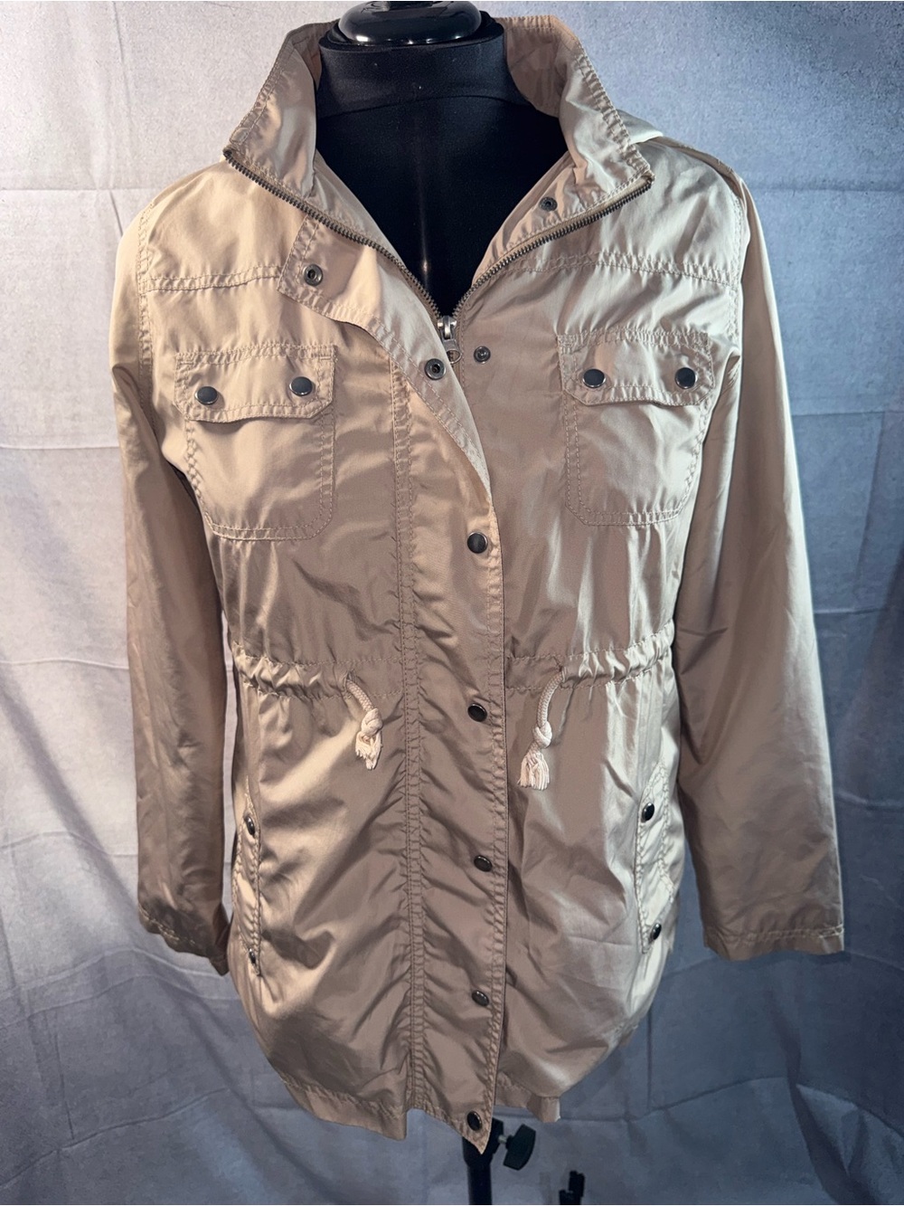 21A-Merona Beige Drawstring Utility Jacket